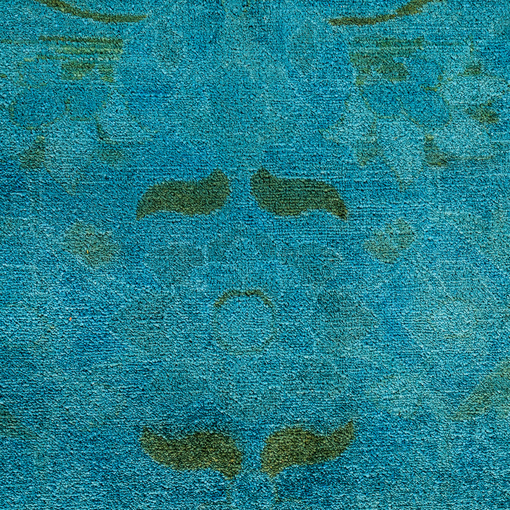 Blue Overdyed Wool Rug - 10' 2" x 14' 2"