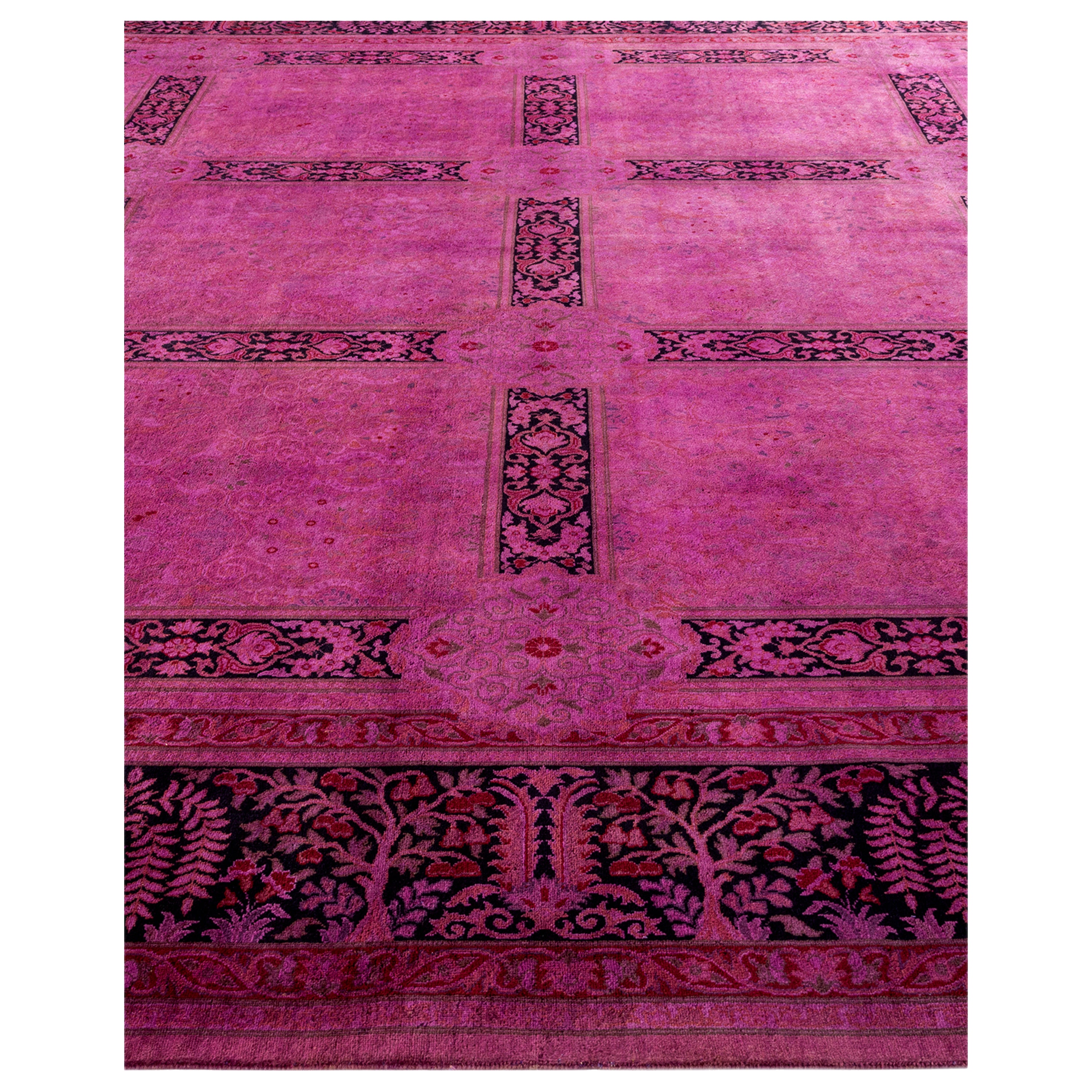 Pink Overdyed Wool Rug - 10' 3" x 13' 10"