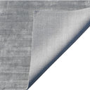 Pussywillow Grey Solid Silk Rug - 6' x 9'