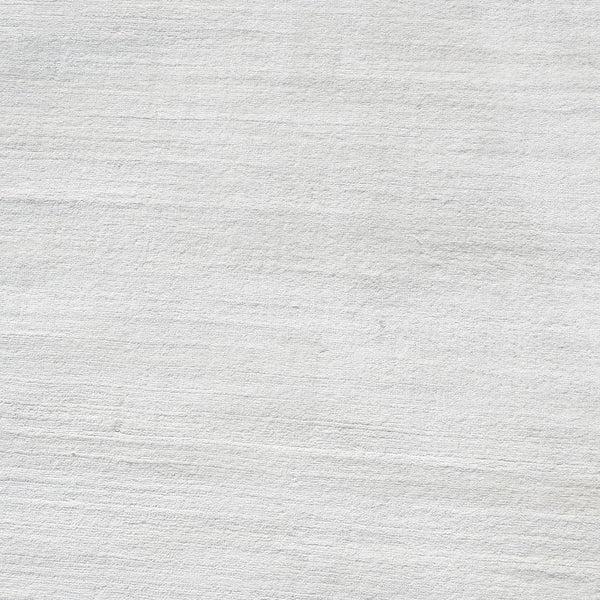 White Solid Silk Rug - 9' x 12'