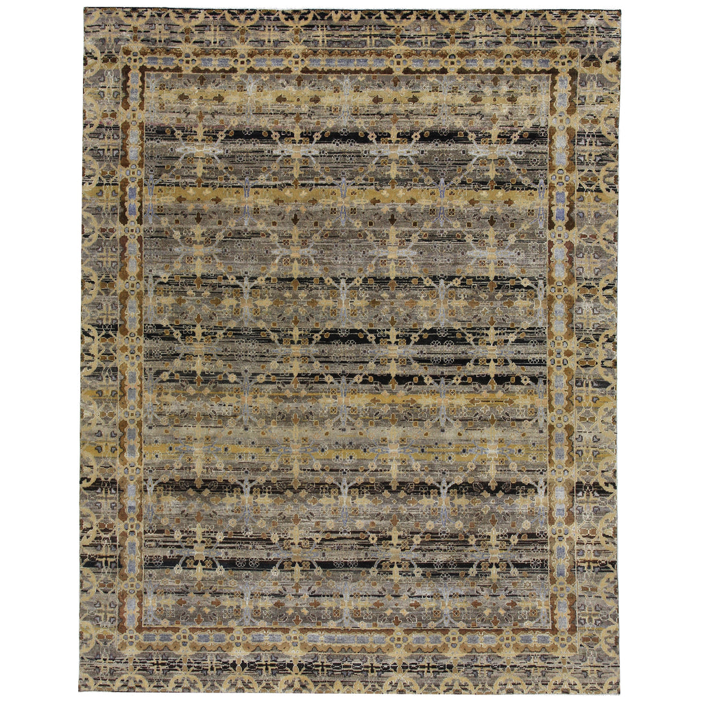 Grey Alchemy Transitional Silk Wool Blend Rug - 7'11" x 10'4"