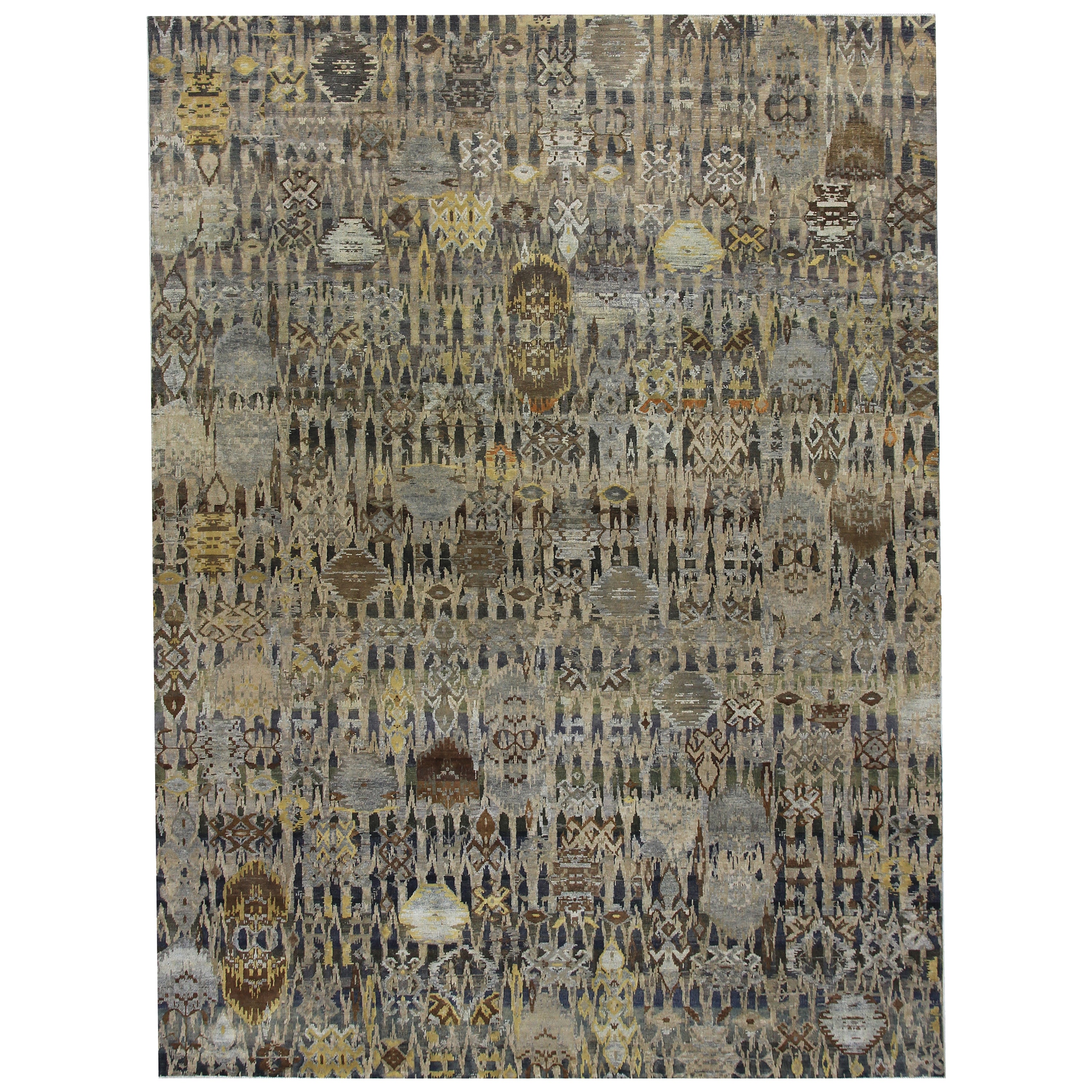 Grey Alchemy Transitional Silk Wool Blend Rug - 9'2" x 12'3"