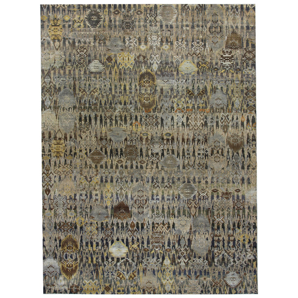 Grey Alchemy Transitional Silk Wool Blend Rug - 9'2" x 12'3"