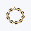 14K Yellow Gold Coffee Bean Black Enamel Bracelet