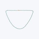 14K Yellow Gold Turquoise Bead Necklace 18"
