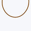 14K Yellow Gold Brown Leather Cord Necklace 16"