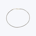 14K Yellow Gold Coffee Leather Cord Necklace 16"