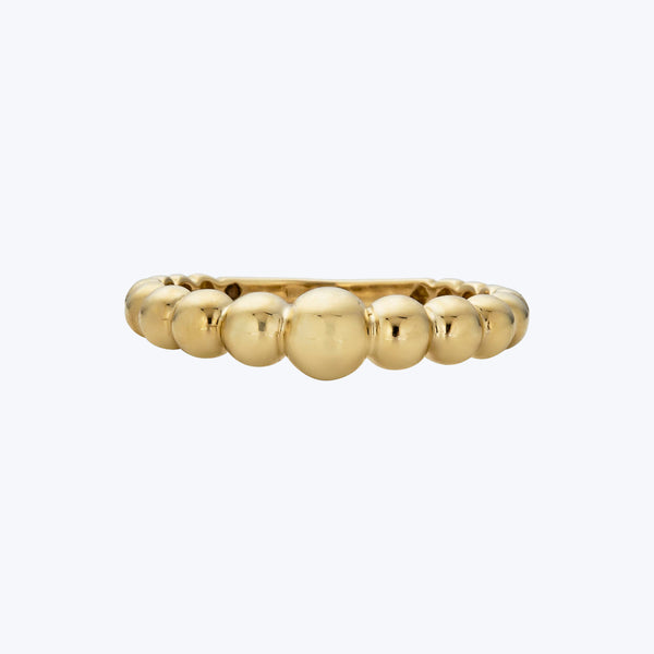 14K Yellow Gold Bead Ring 5.75