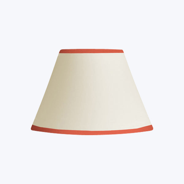 8" Empire Clip-On Card Shade Top N Tail Cream with Coral Tape