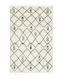 Ivory Moroccan Wool Cotton Blend Rug
