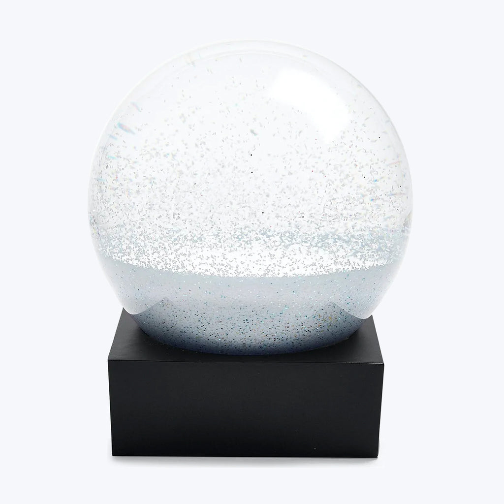 Cool Snow Globes Crystal Cluster Silver Glitter Snow Globe by CoolSnowGlobes