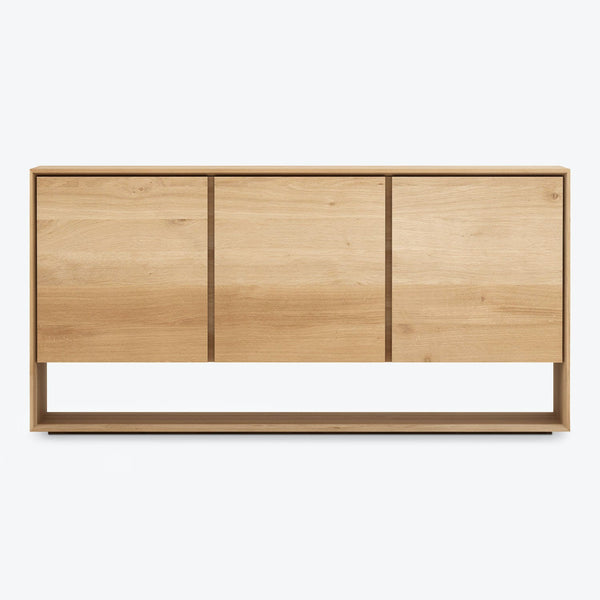 Modern wooden sideboard with sleek design and ample storage space.