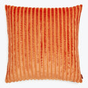 Vibrant gradient orange cushion with plush corduroy-like texture for comfort.