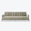 Modern, minimalist sofa with plush cushions and sleek design