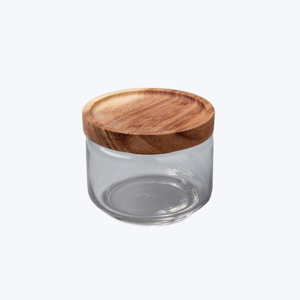Round Glass Jars Set, Round Pantry Jars With Premium Acacia Lids, Food  Storage Container Canisters 