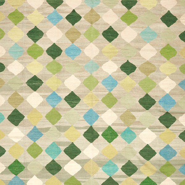 A multi-colored argyle pattern with a vintage texture.