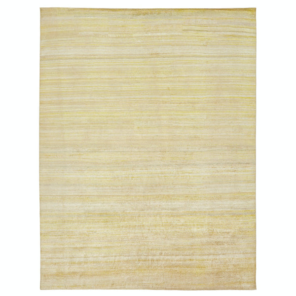 Neutral striped rug adds understated elegance to any interior design.