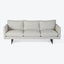 Modern three-seater sofa with clean lines and sleek design.