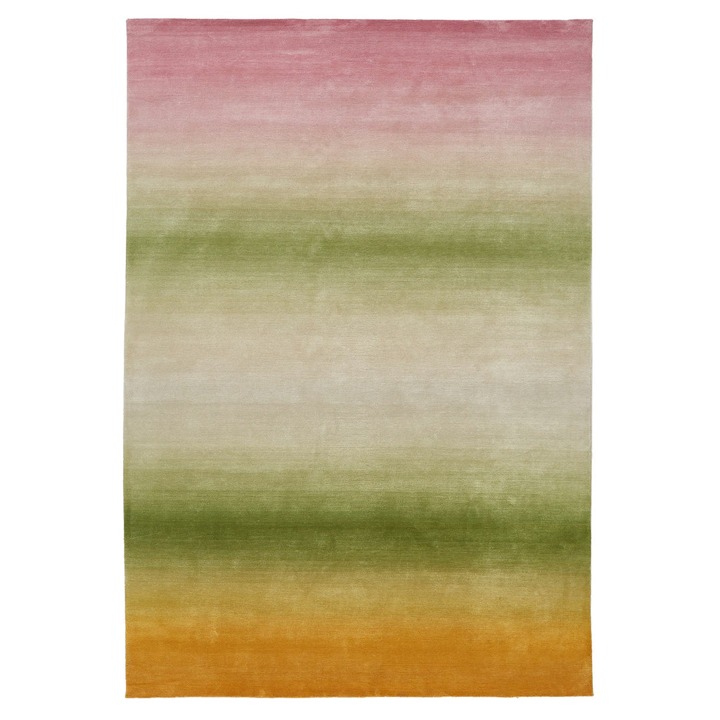 Multicolored Modern Silk Rug - 6' x 9'