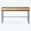 Modern minimalist desk with sleek design and durable stone top.