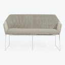 Modern-style sofa with clean design and sleek metal legs.