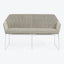 Modern-style sofa with clean design and sleek metal legs.