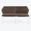Modern-style sofa with minimalist design and sleek chrome legs