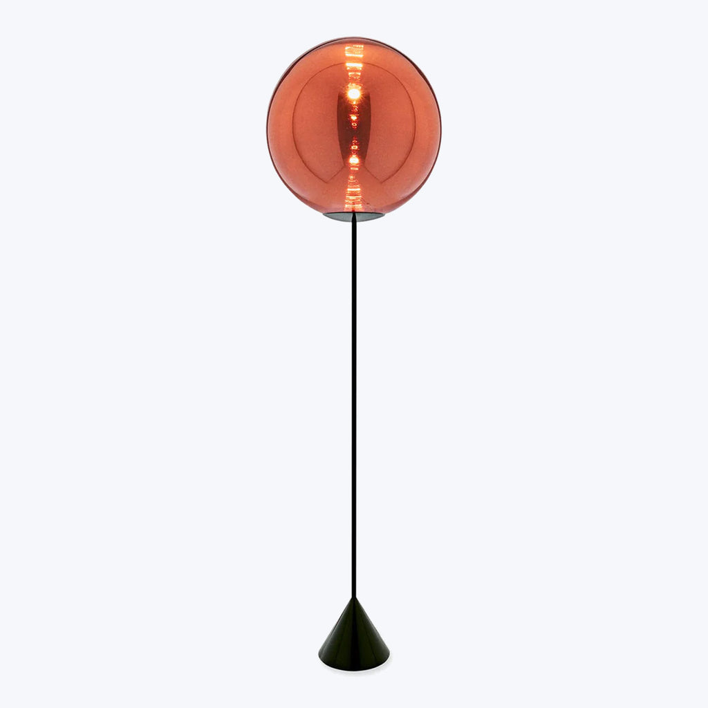 Globe Cone Floor Lamp-Copper