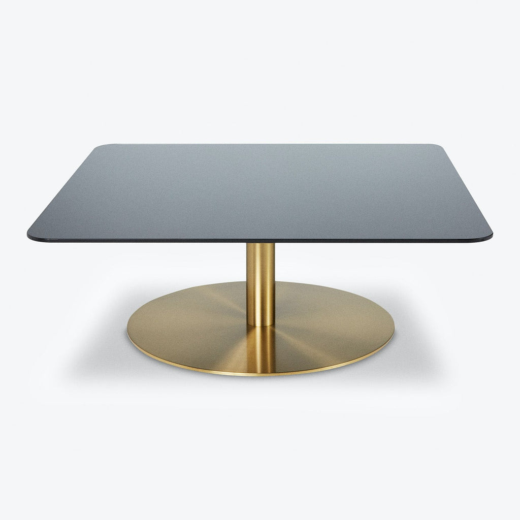 Modern style table with minimalist design in matte gray finish.