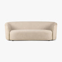 Modern sofa with clean lines and minimalist design in neutral color.