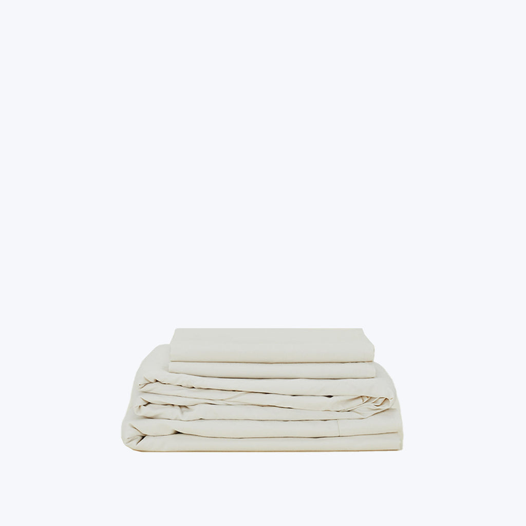 Essential Percale Sheet Ivory Sheet Set / King
