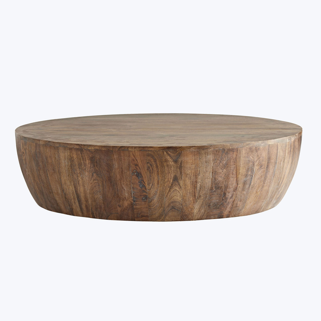 DIY Wood Slat Drum Table Base, How-To - Blushing Bungalow