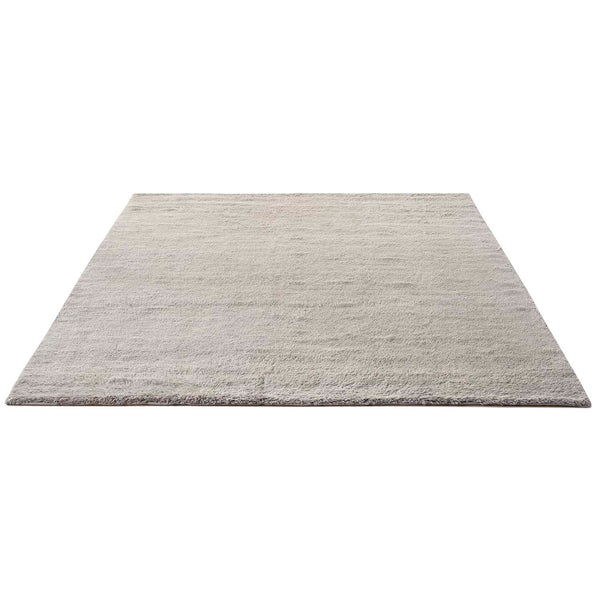 Simple and elegant light-colored area rug, perfect for home or office.