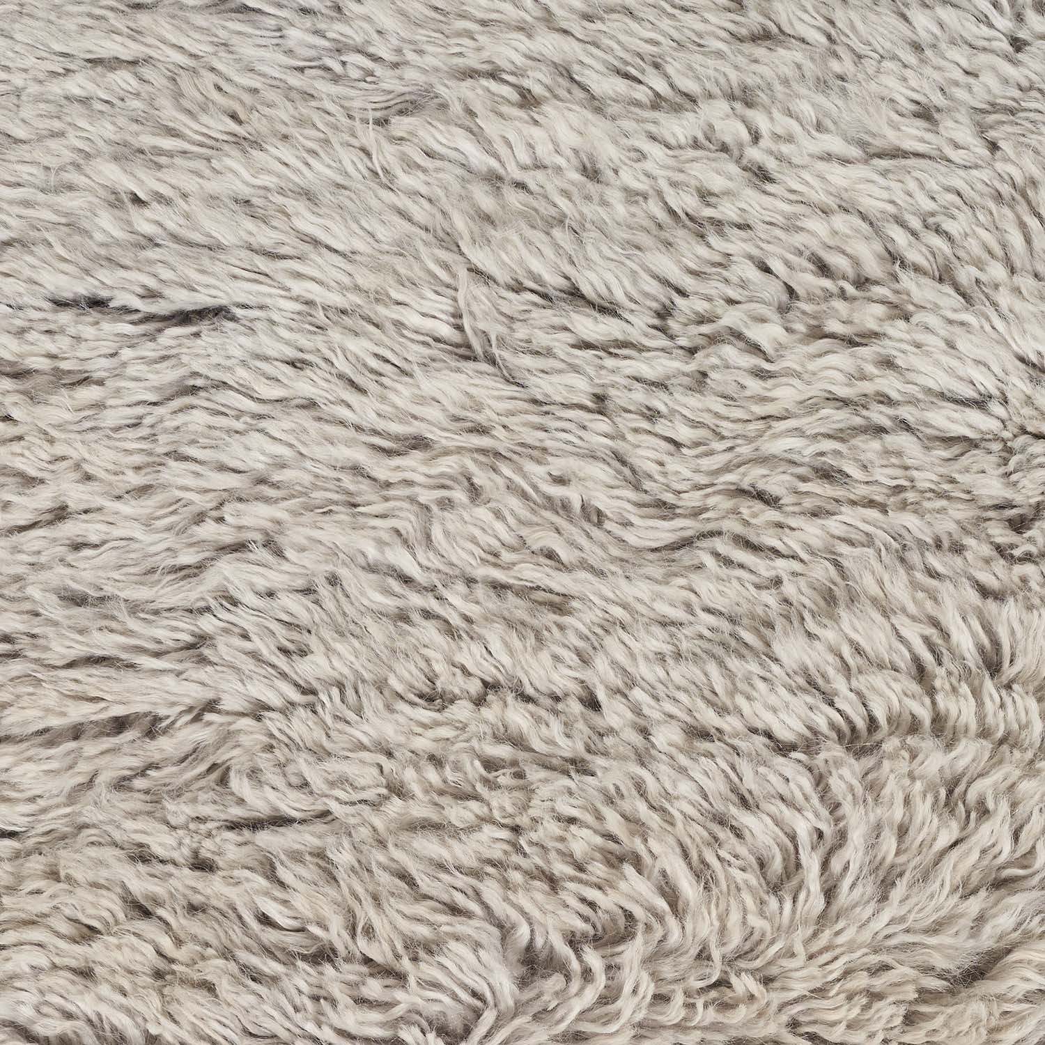 Close-up of long, wavy beige fur with subtle shading variations.