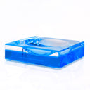Translucent blue acrylic ashtray designed by Alexandra von Furstenberg.