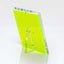 Fluorescent yellow acrylic 'A' award with glossy finish and backlighting