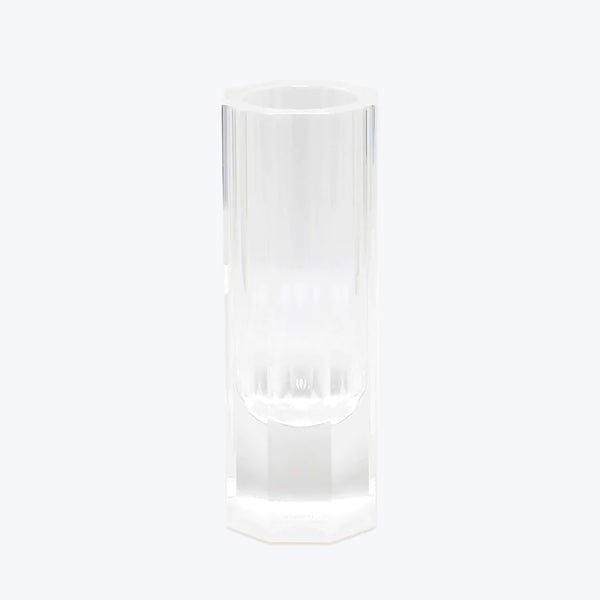 Simple and elegant glass vase, perfect for any interior design.