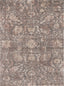 Intricate, vintage-style rug with distressed pattern adds elegance to interiors.