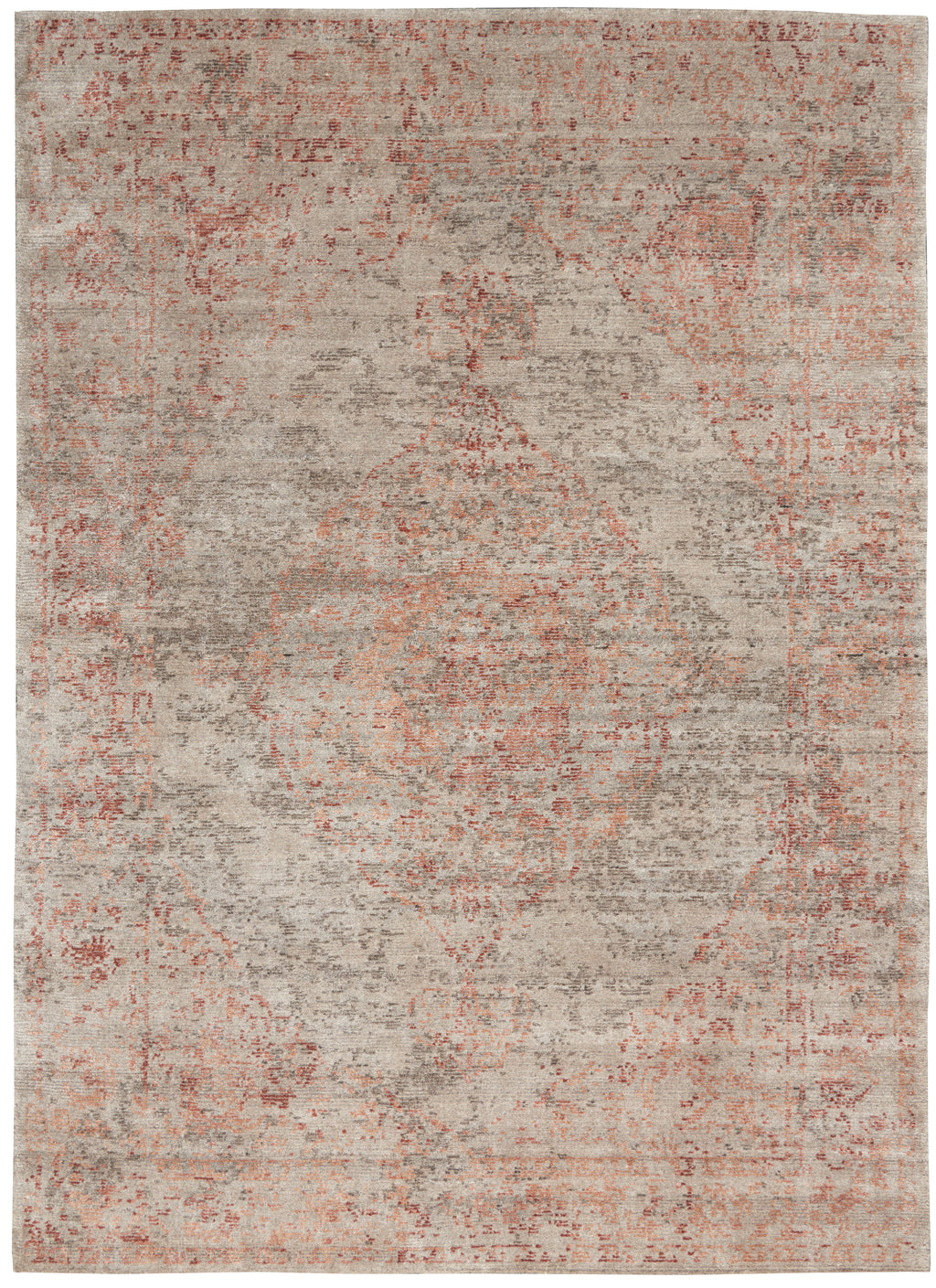 Lucent Red Medallion  Rug 3'9" x 5'9"