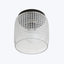 Modern ceiling-mounted light fixture with grid-like design for even glow