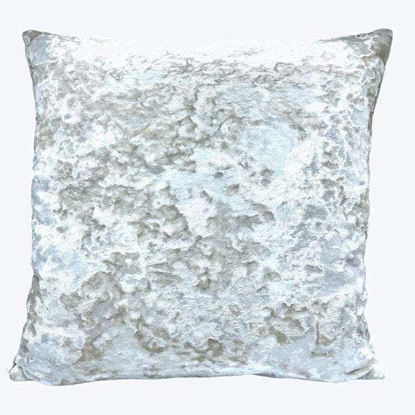 Crushed Velvet Pillow Ivory-14x24