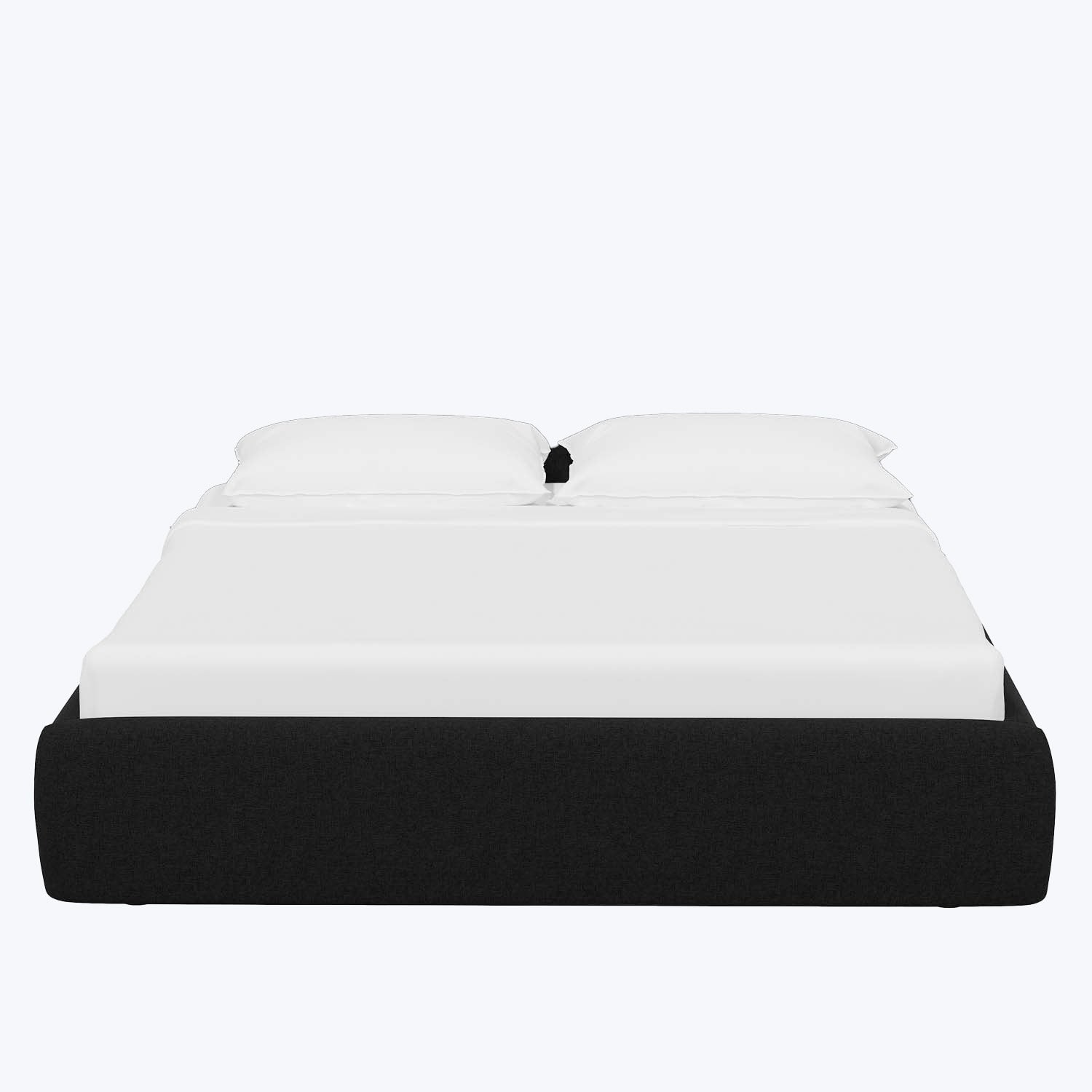 Emme Linen Platform Bed-Caviar-Full