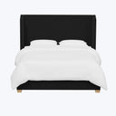 Linen Wingback Bed-White-King