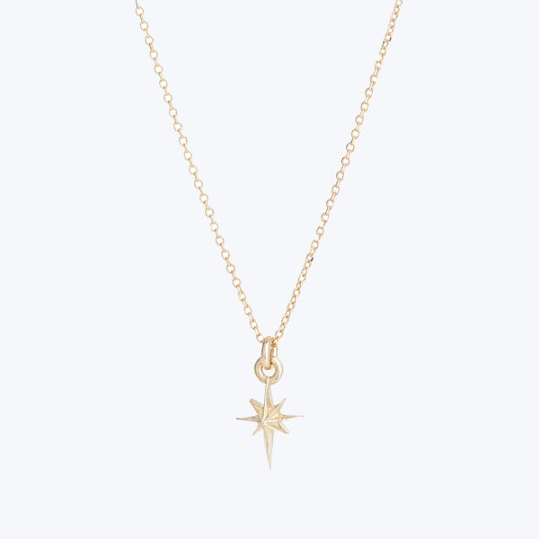 Itty Bitty Star Charm Necklace-14k gold