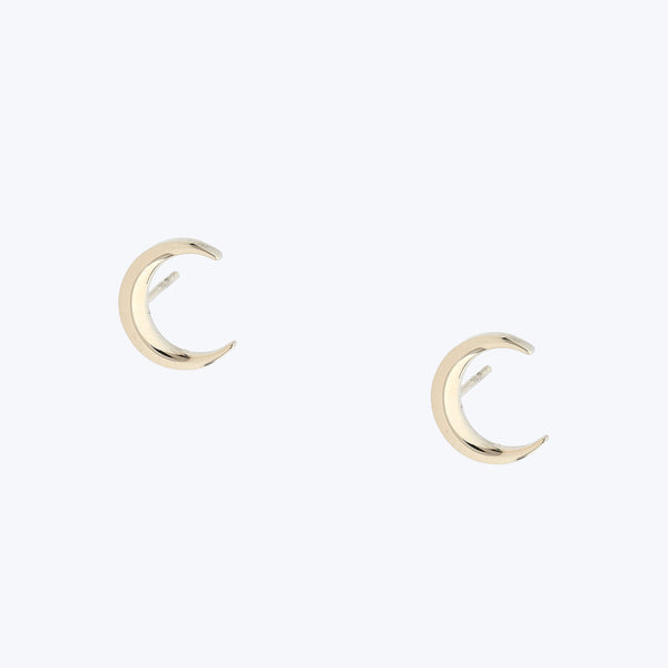 Pair of Crescent Moon Studs 14k gold