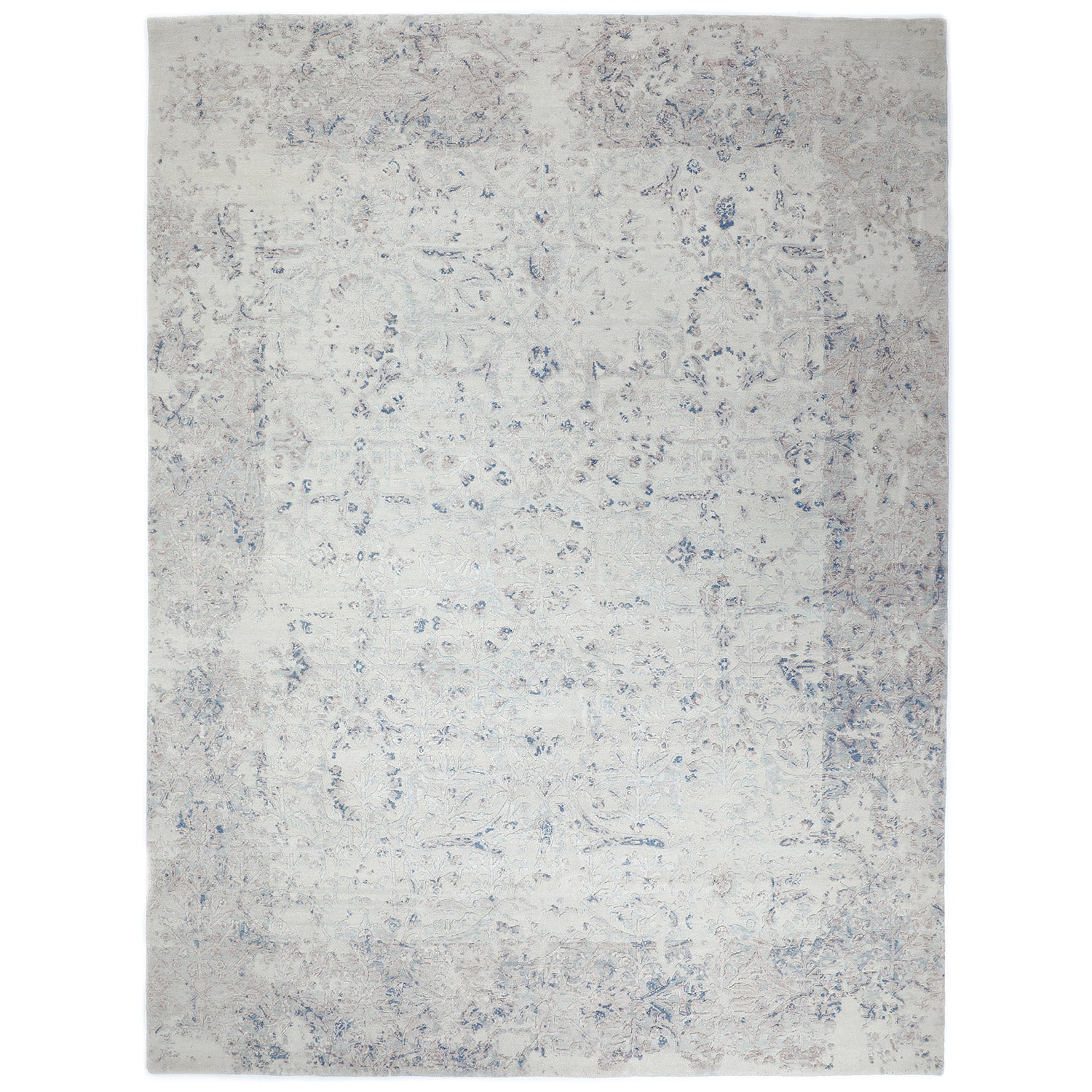 One-of-a-Kind, Hand-Knotted Area Rug - Silver 9'1" x 12'2" Default Title