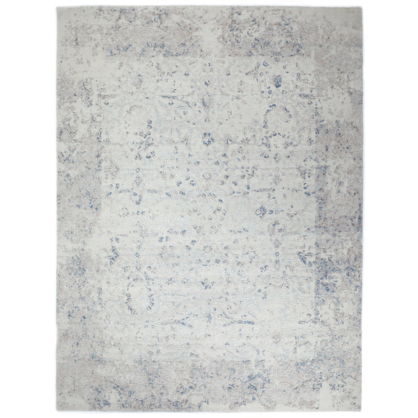 One-of-a-Kind, Hand-Knotted Area Rug - Silver 9'1" x 12'2" Default Title