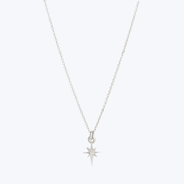 Itty Bitty Star Charm Necklace-Sterling Silver