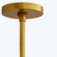 Simple and elegant modern lamp with golden stand and shade.