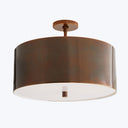Elegant bronze ceiling light fixture with simple cylindrical design